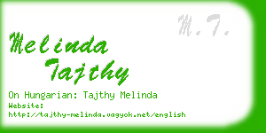 melinda tajthy business card